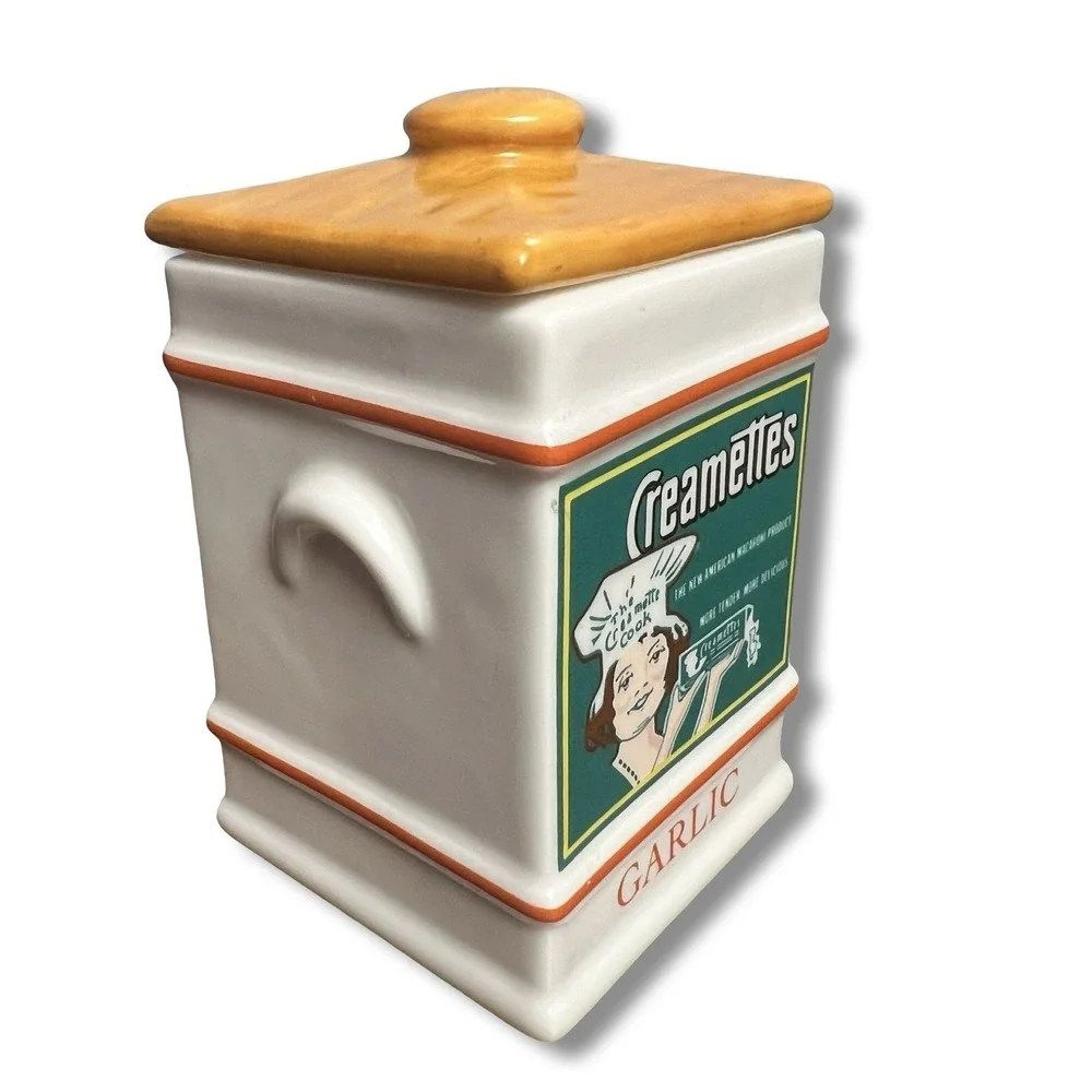 Country Store Spice Jar Collection - Porcelain‎ - Vintage - Garlic
